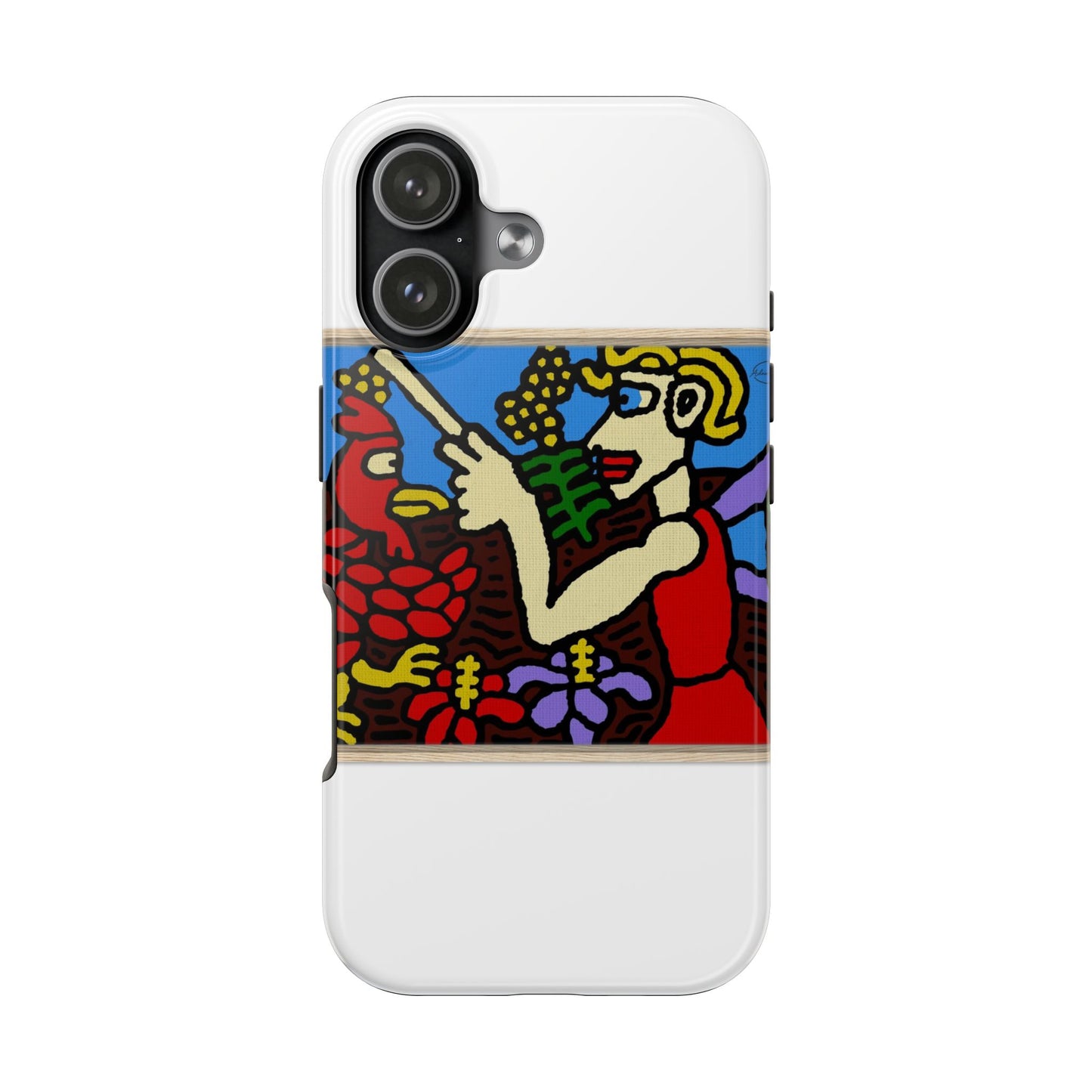 The hen gaining a blessing from a fairy Tough Phone Case