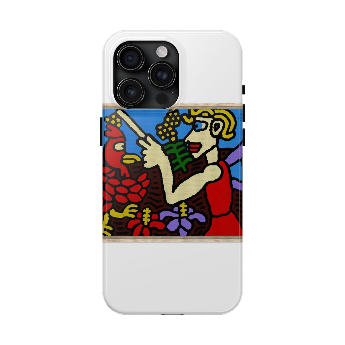 The hen gaining a blessing from a fairy Tough Phone Case