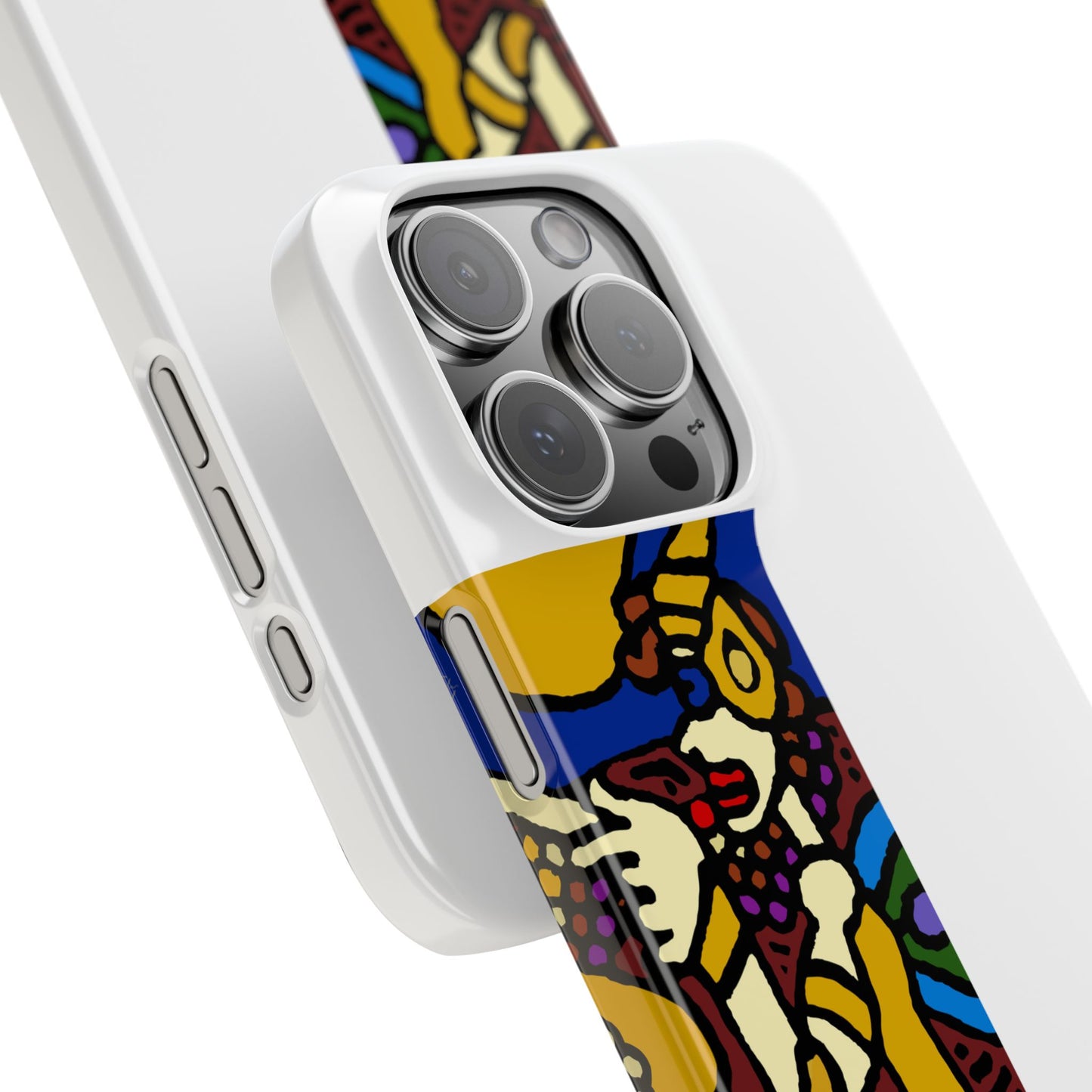 The golden snake being blessed by the fairy Slim Phone Case