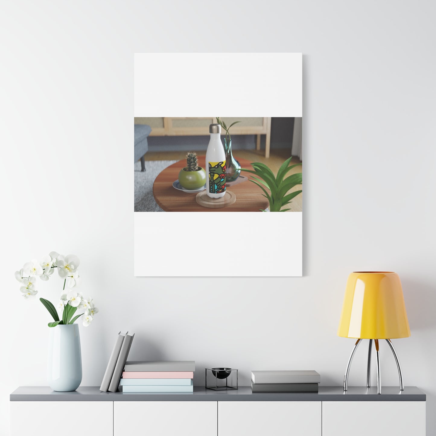 Two dragons enjoying a feast together Canvas (Large)
