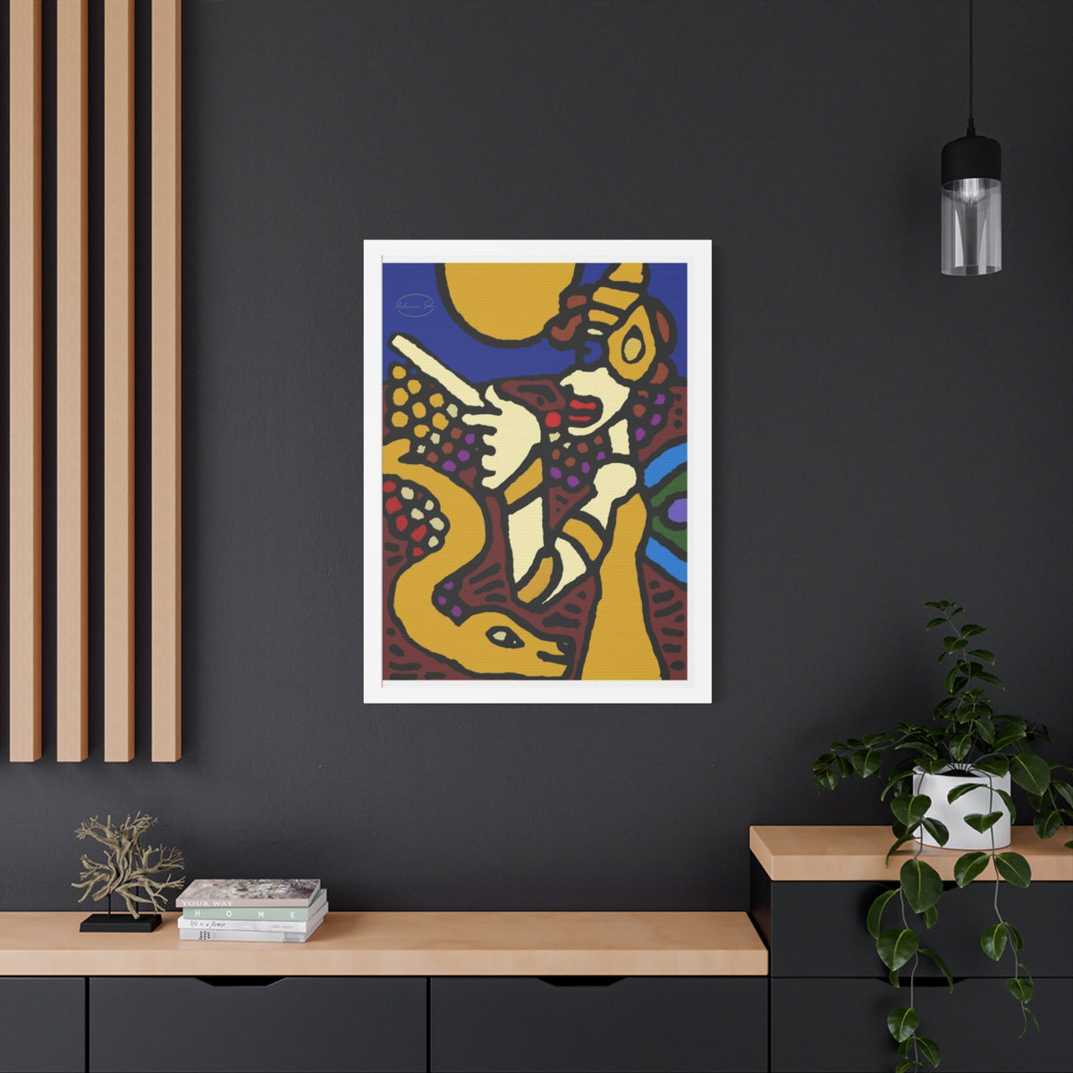 The golden snake being blessed by the fairy Canvas (Large)
