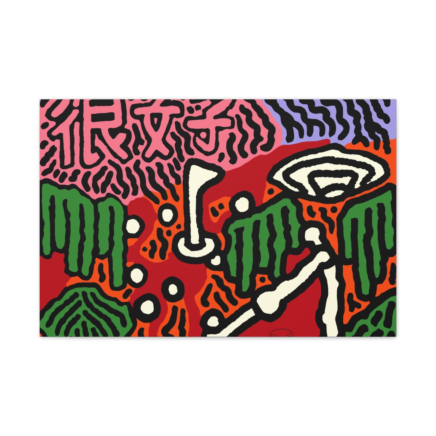 Hitting holes in one throughout life Canvas (Large)