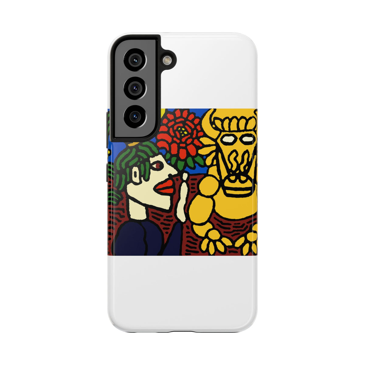 The warrior hailing the mighty golden dragon Tough Phone Case