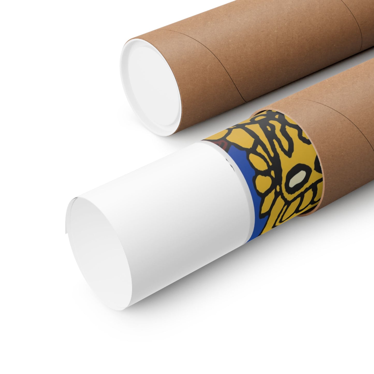 The warrior hailing the mighty golden dragon Matte Poster Horizontal (Small)
