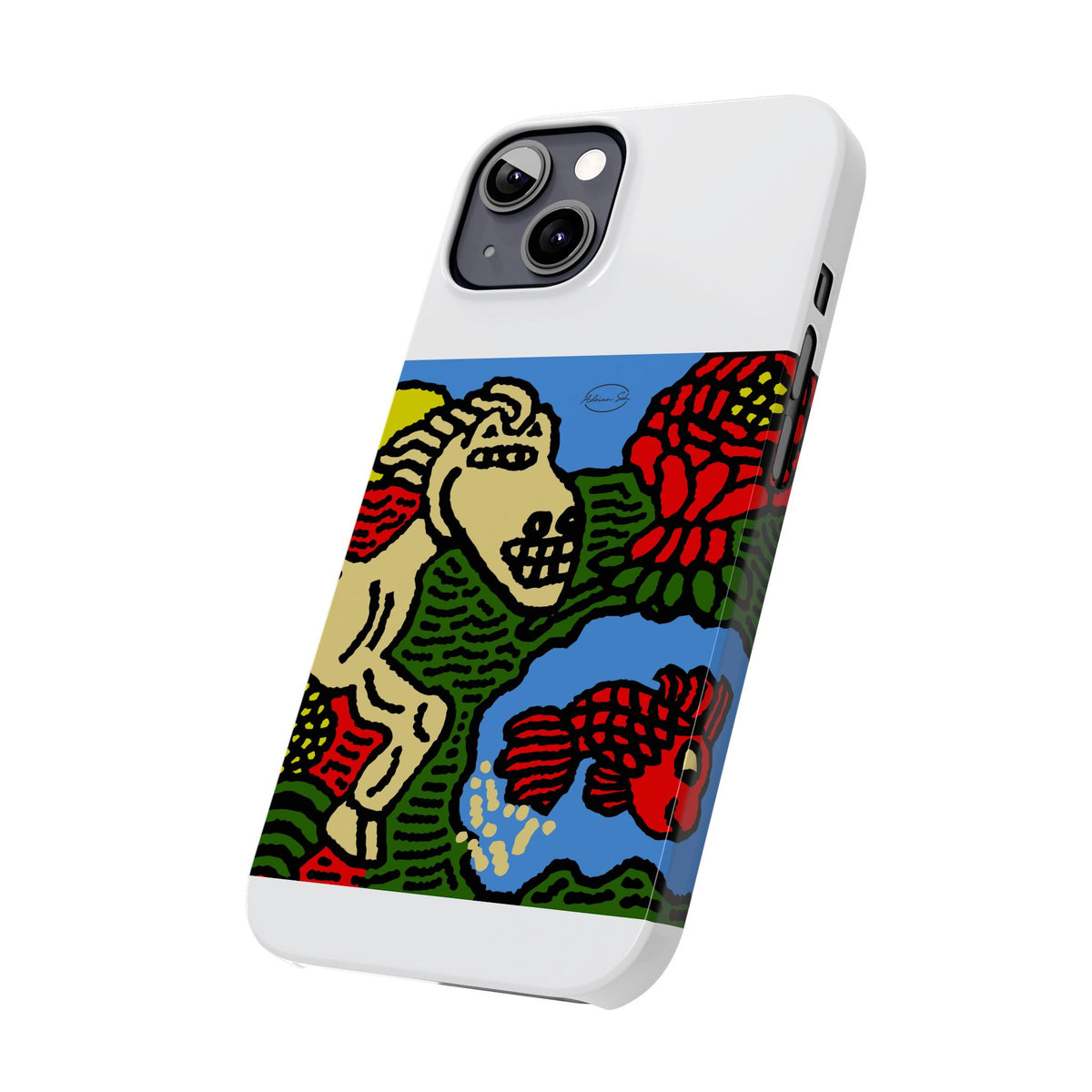 Galloping carefree through life Slim Phone Case