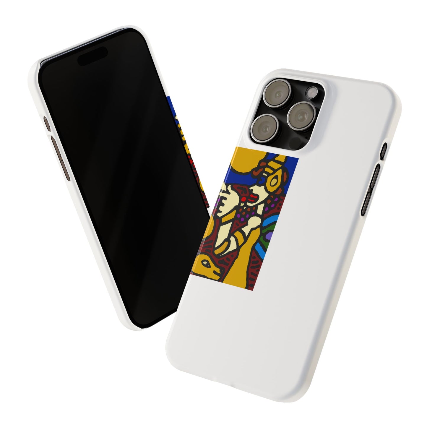 The golden snake being blessed by the fairy Slim Phone Case