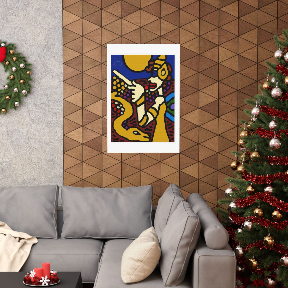 The golden snake being blessed by the fairy Matte Poster Vertical (Large)
