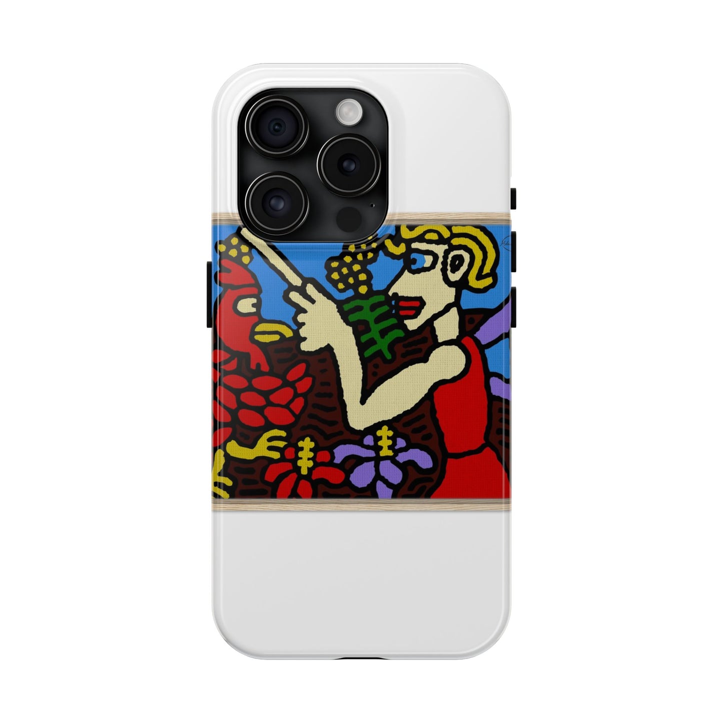 The hen gaining a blessing from a fairy Tough Phone Case