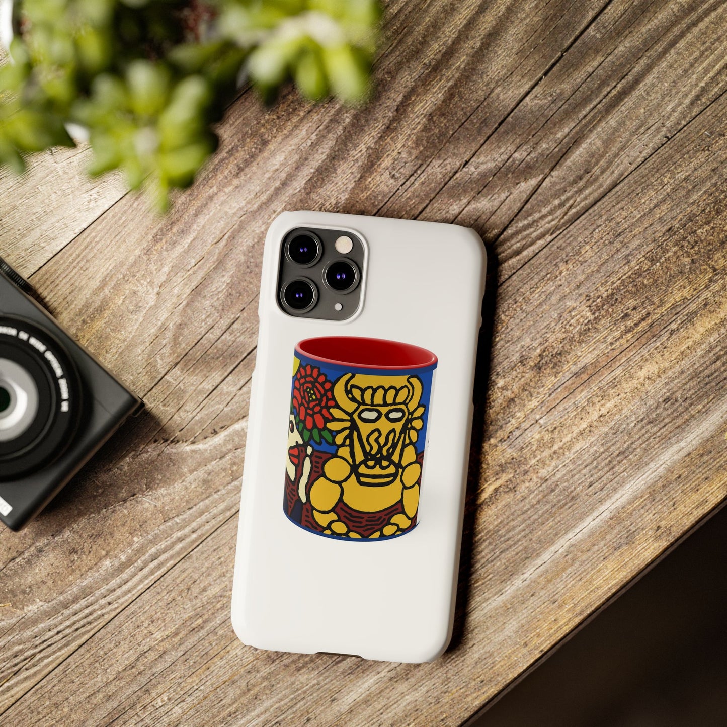 The warrior hailing the mighty golden dragon Slim Phone Case