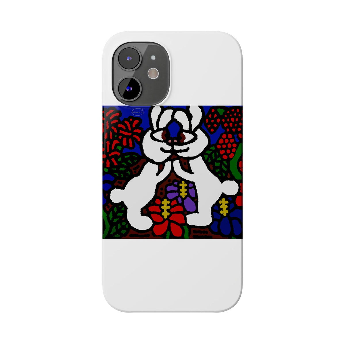 Bunnies in love Slim Phone Case