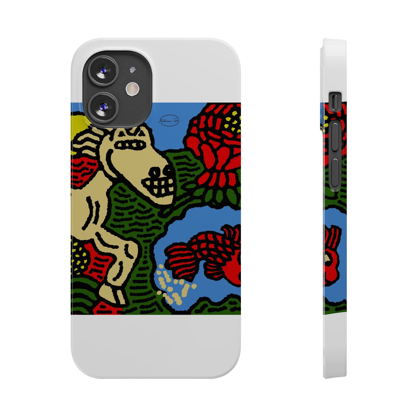 Galloping carefree through life Slim Phone Case