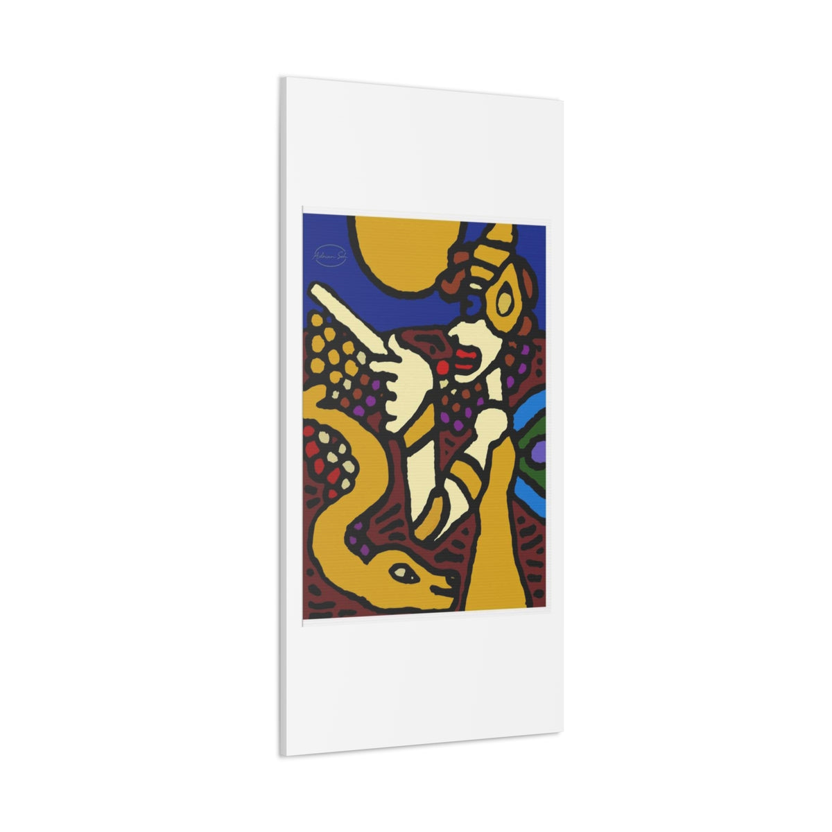 The golden snake being blessed by the fairy Canvas (Large)
