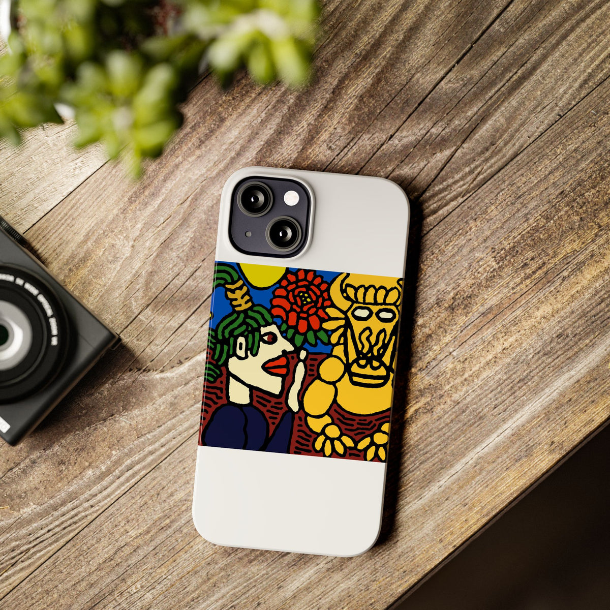 The warrior hailing the mighty golden dragon Slim Phone Case
