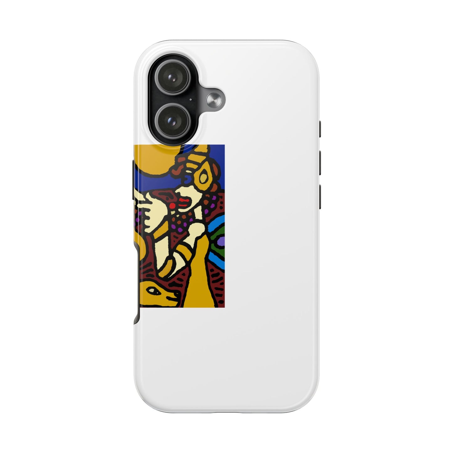The golden snake being blessed by the fairy Tough Phone Case