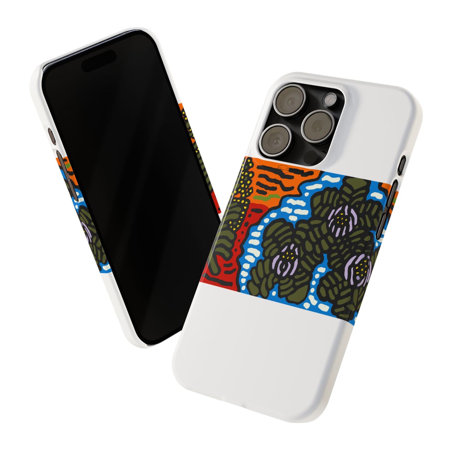 The Sri Lankan water lilies meets the Australian wattle Slim Phone Case