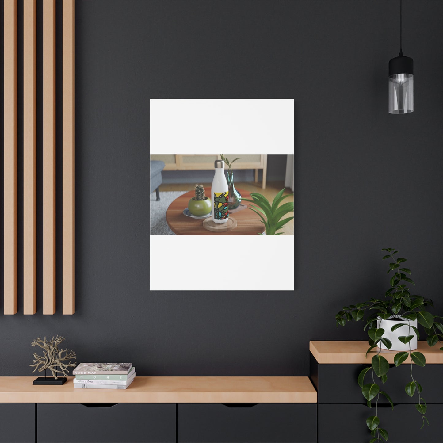 Two dragons enjoying a feast together Canvas (Large)