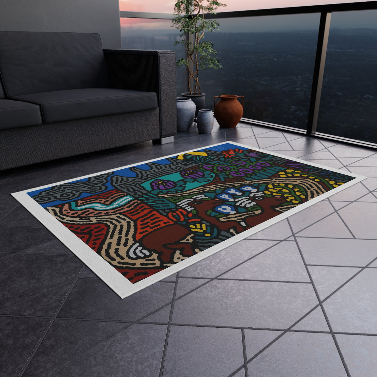 Going to the valley of hope and prosperity — Outdoor Rug