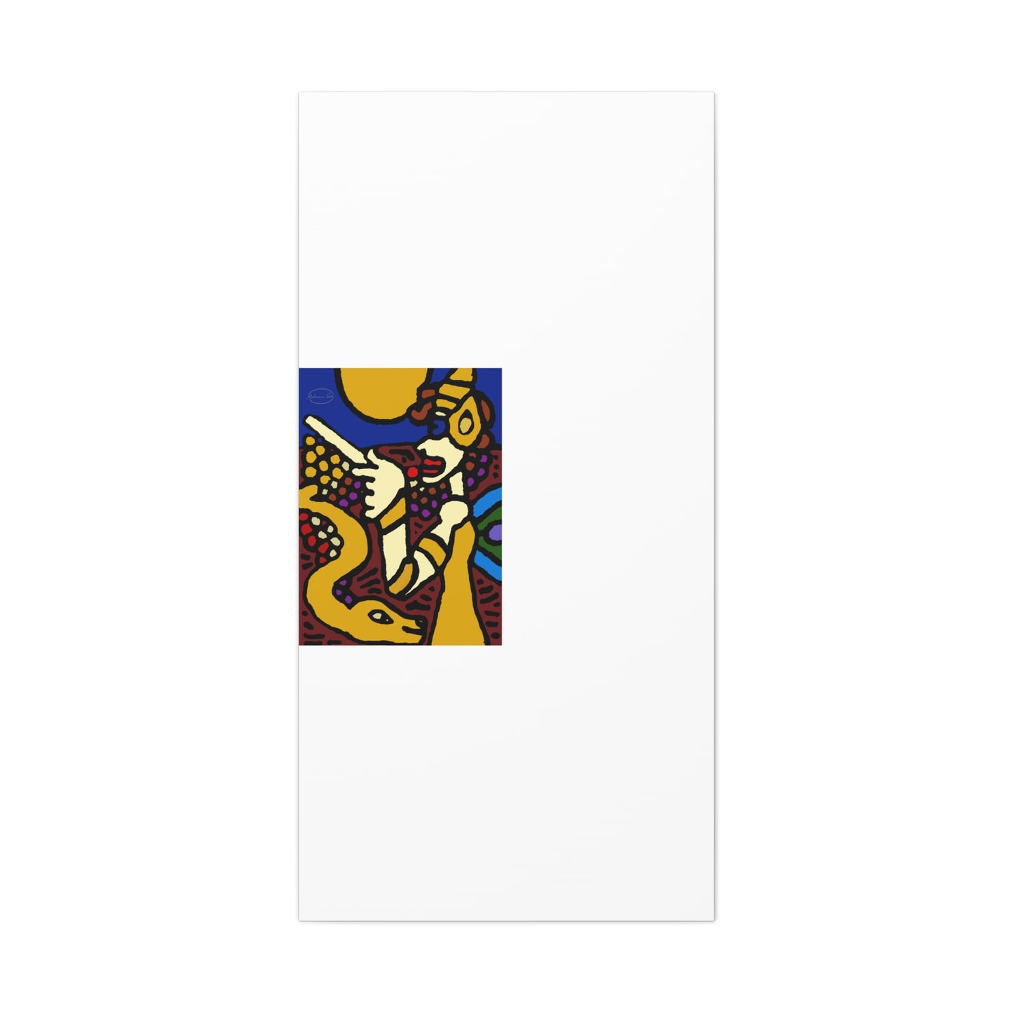 The golden snake being blessed by the fairy Canvas (Large)