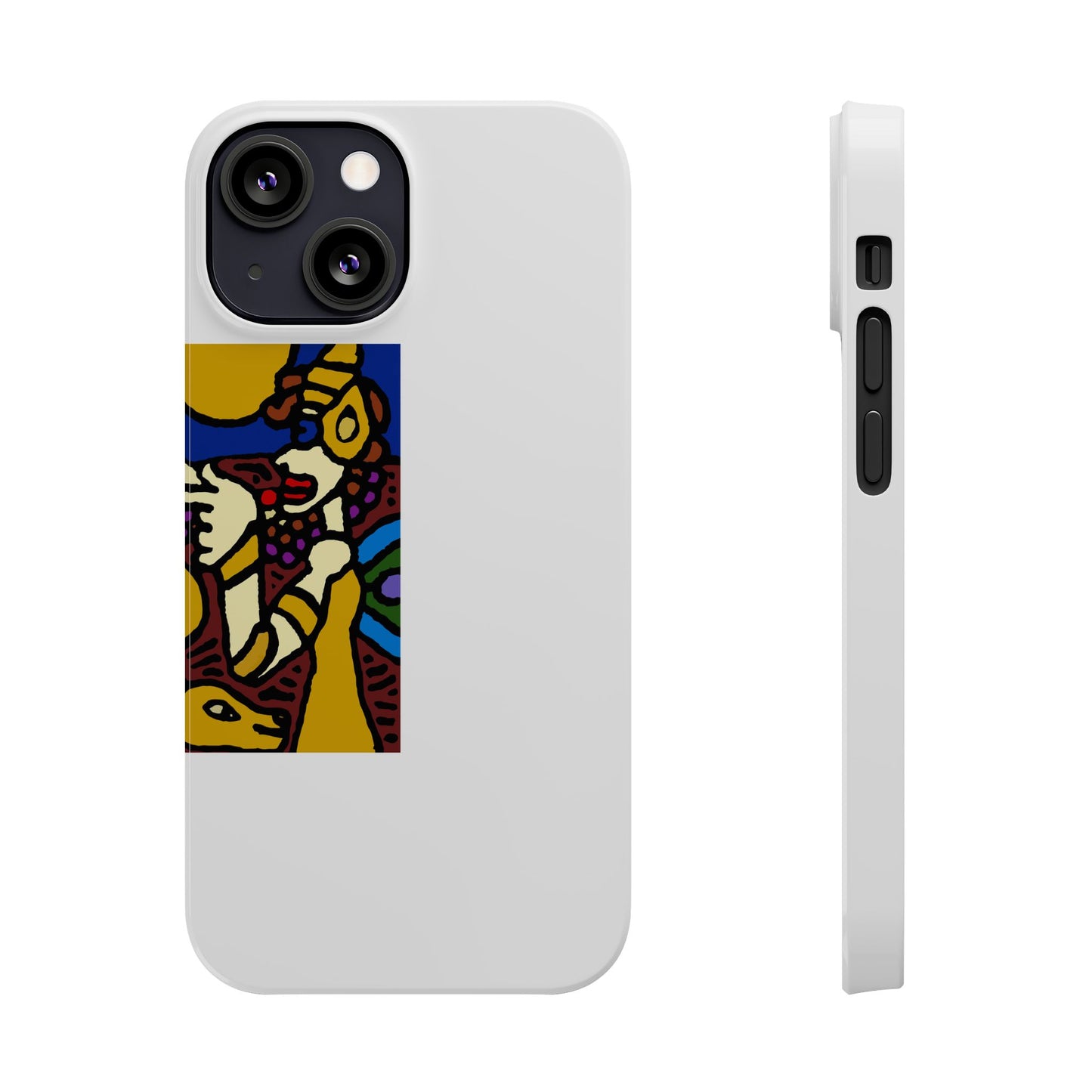The golden snake being blessed by the fairy Slim Phone Case