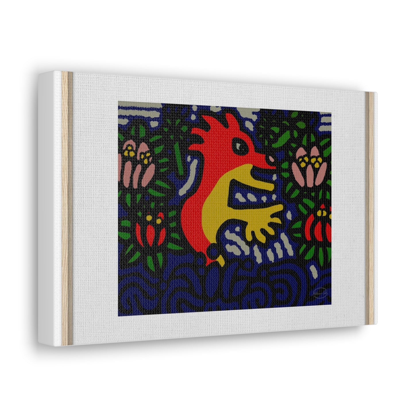 Breaking through the surface of a lotus pond Canvas (Small)