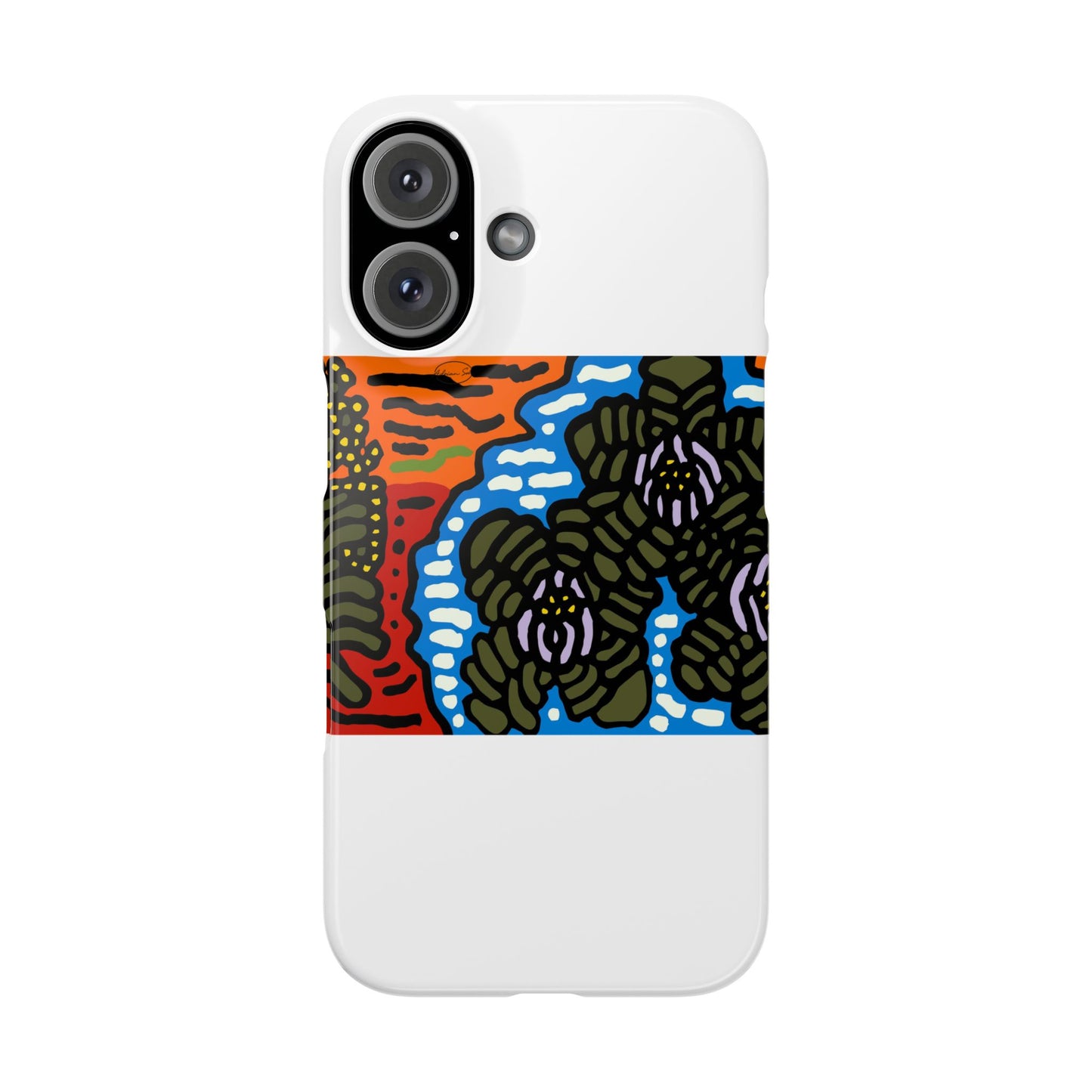 The Sri Lankan water lilies meets the Australian wattle Slim Phone Case
