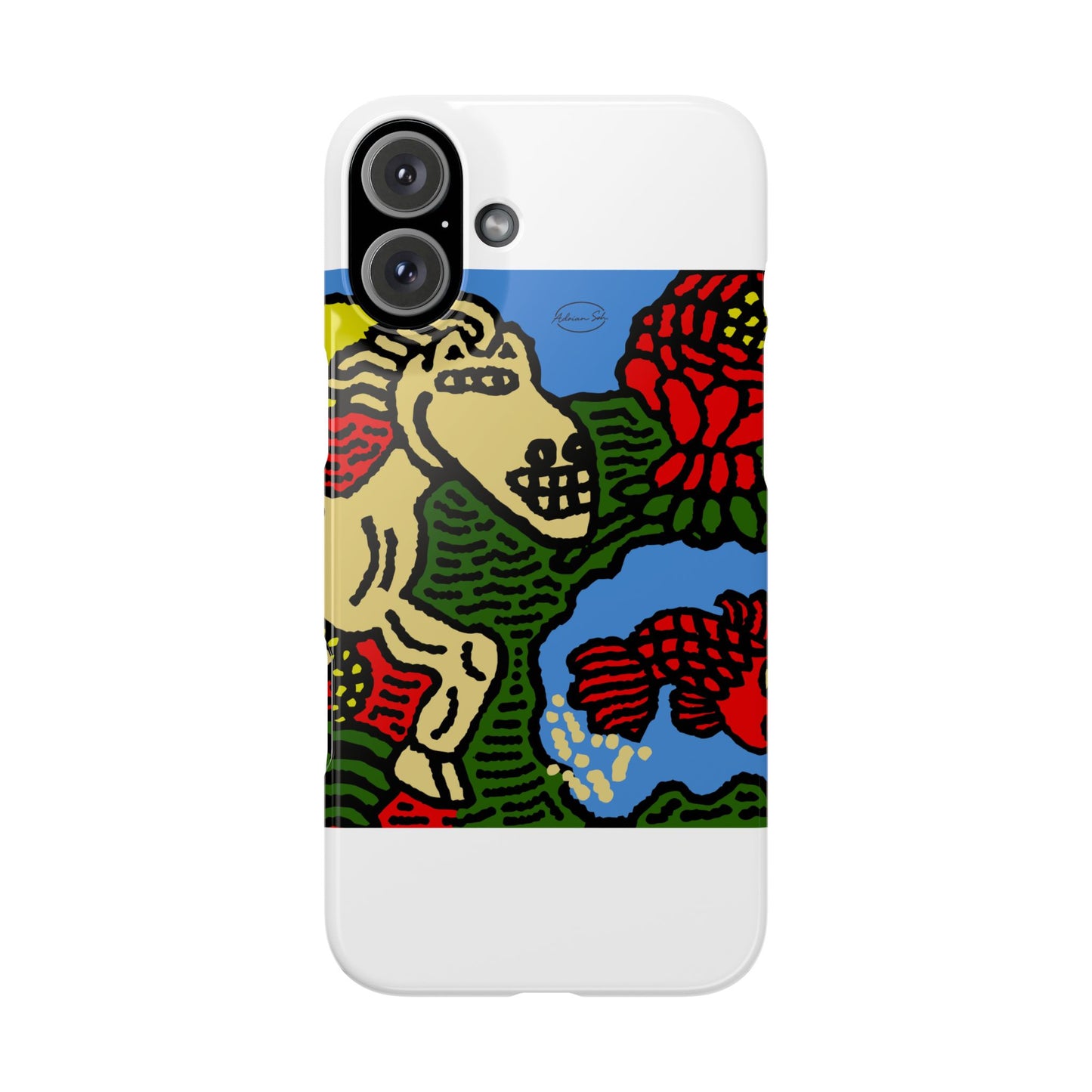 Galloping carefree through life Slim Phone Case