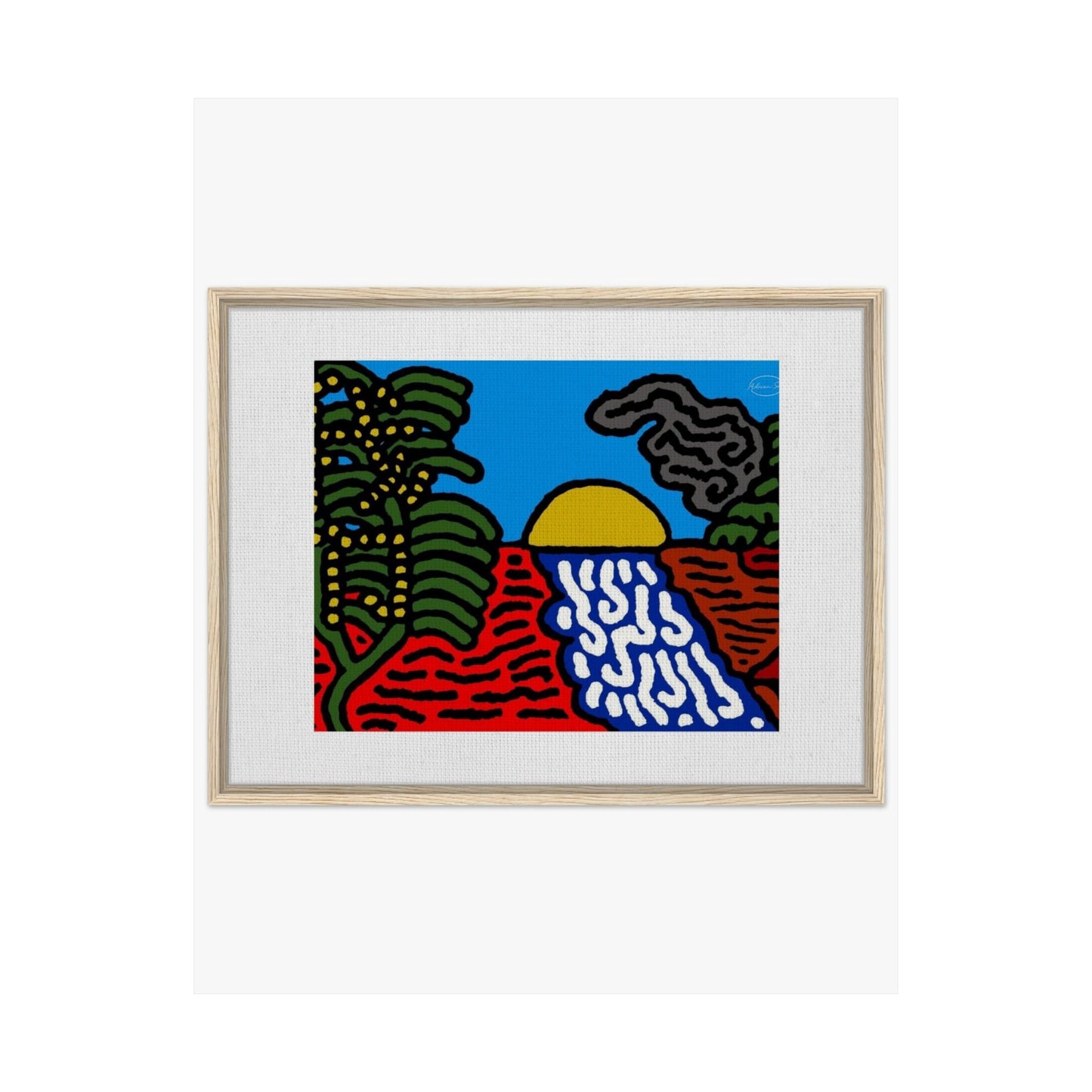 The river that joins the Australian wattle and Lebanese cedar tree in friendship Matte Poster Vertical (Small)