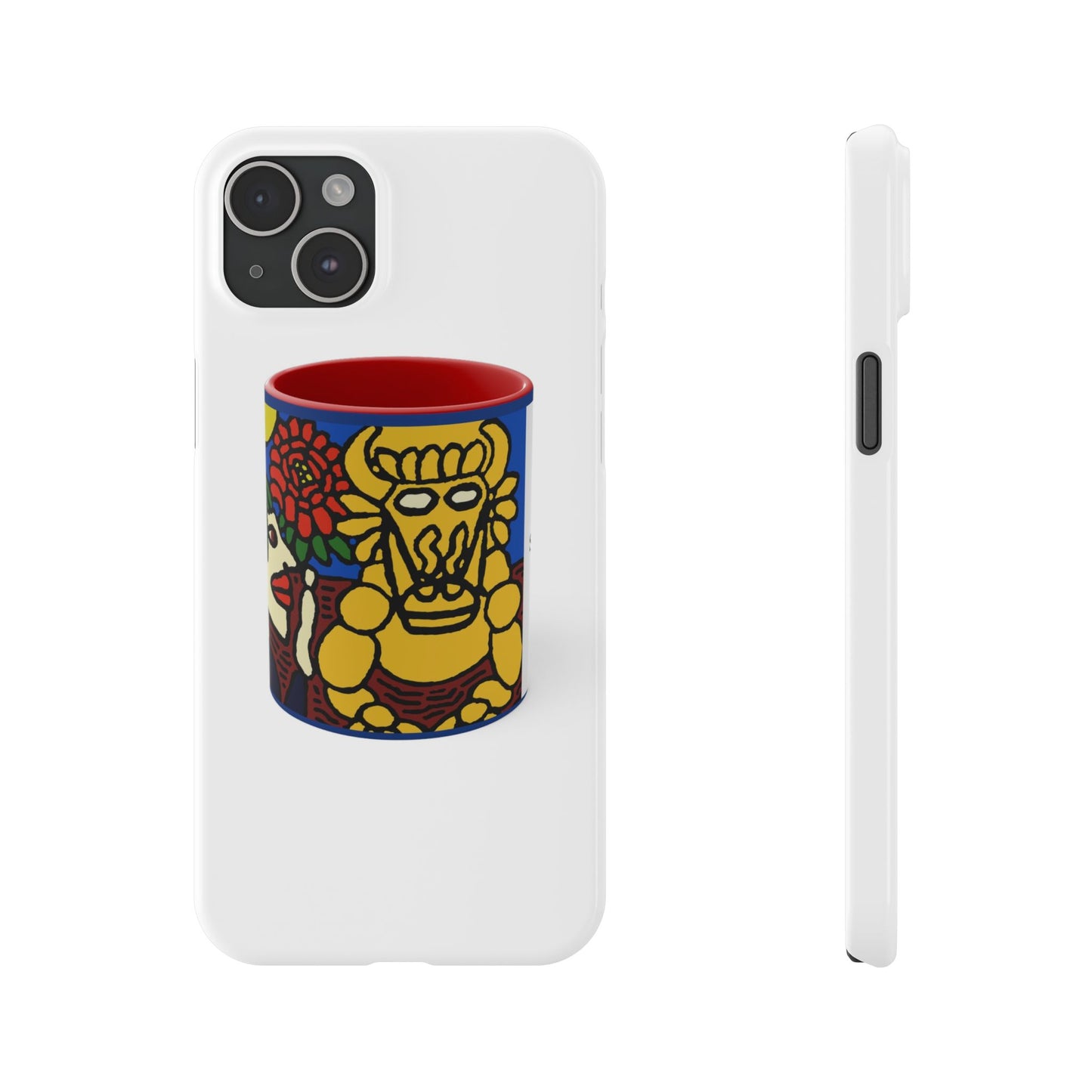 The warrior hailing the mighty golden dragon Slim Phone Case