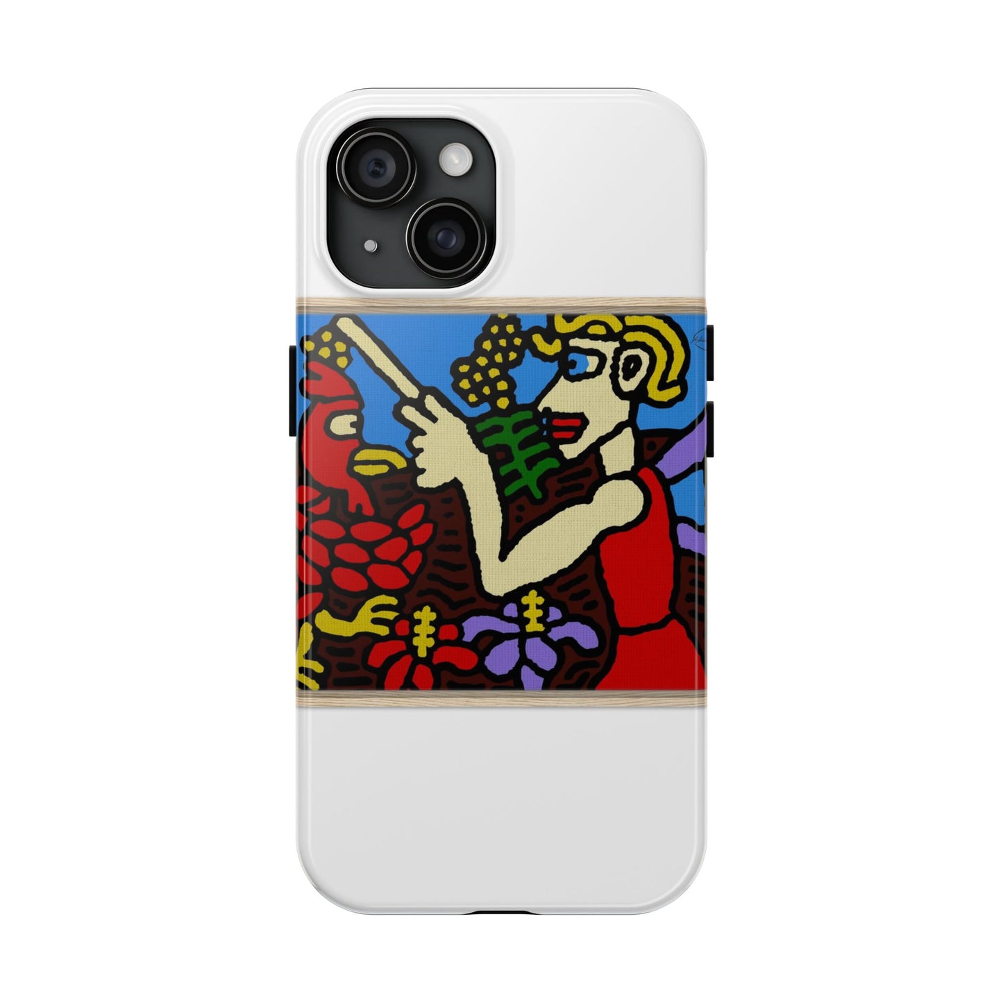 The hen gaining a blessing from a fairy Tough Phone Case