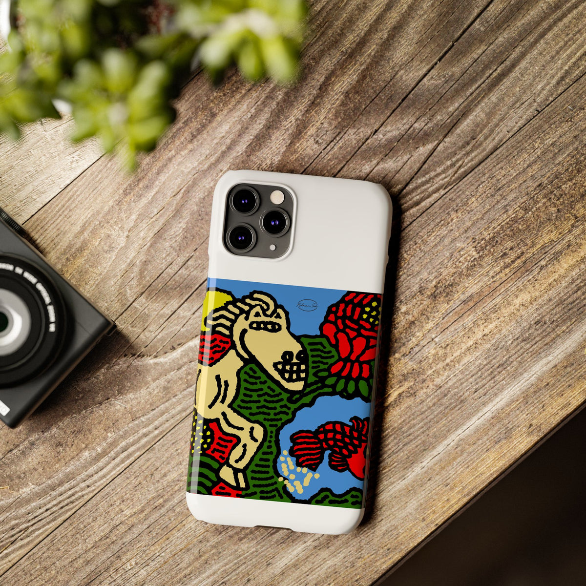 Galloping carefree through life Slim Phone Case