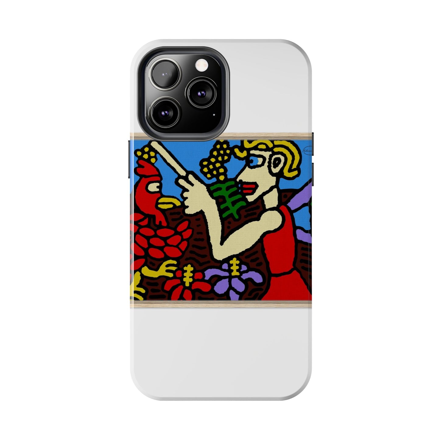 The hen gaining a blessing from a fairy Tough Phone Case