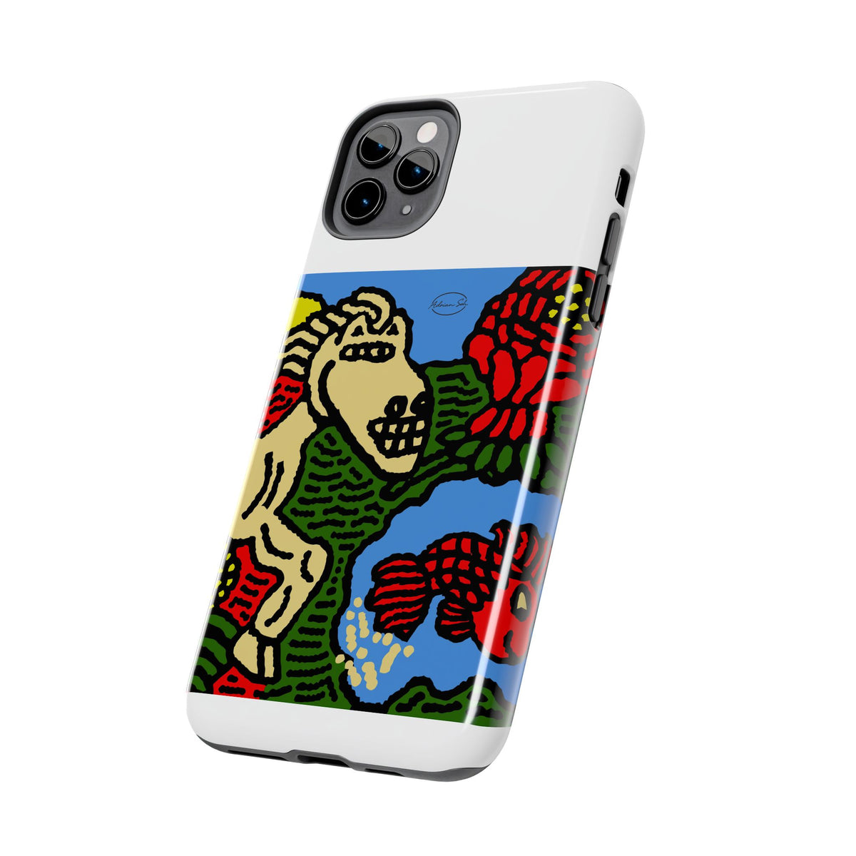 Galloping carefree through life Tough Phone Case