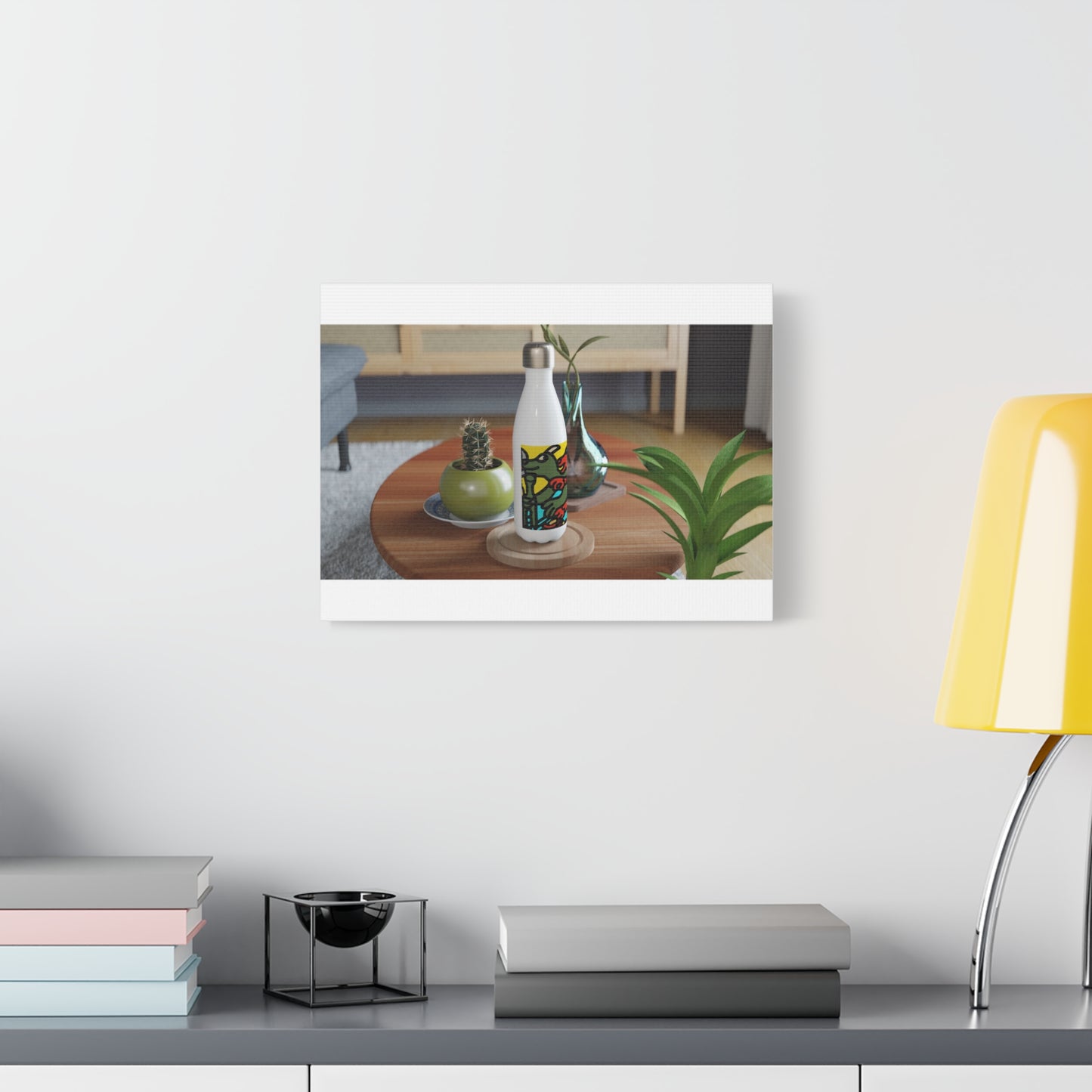 Two dragons enjoying a feast together Canvas (Small)