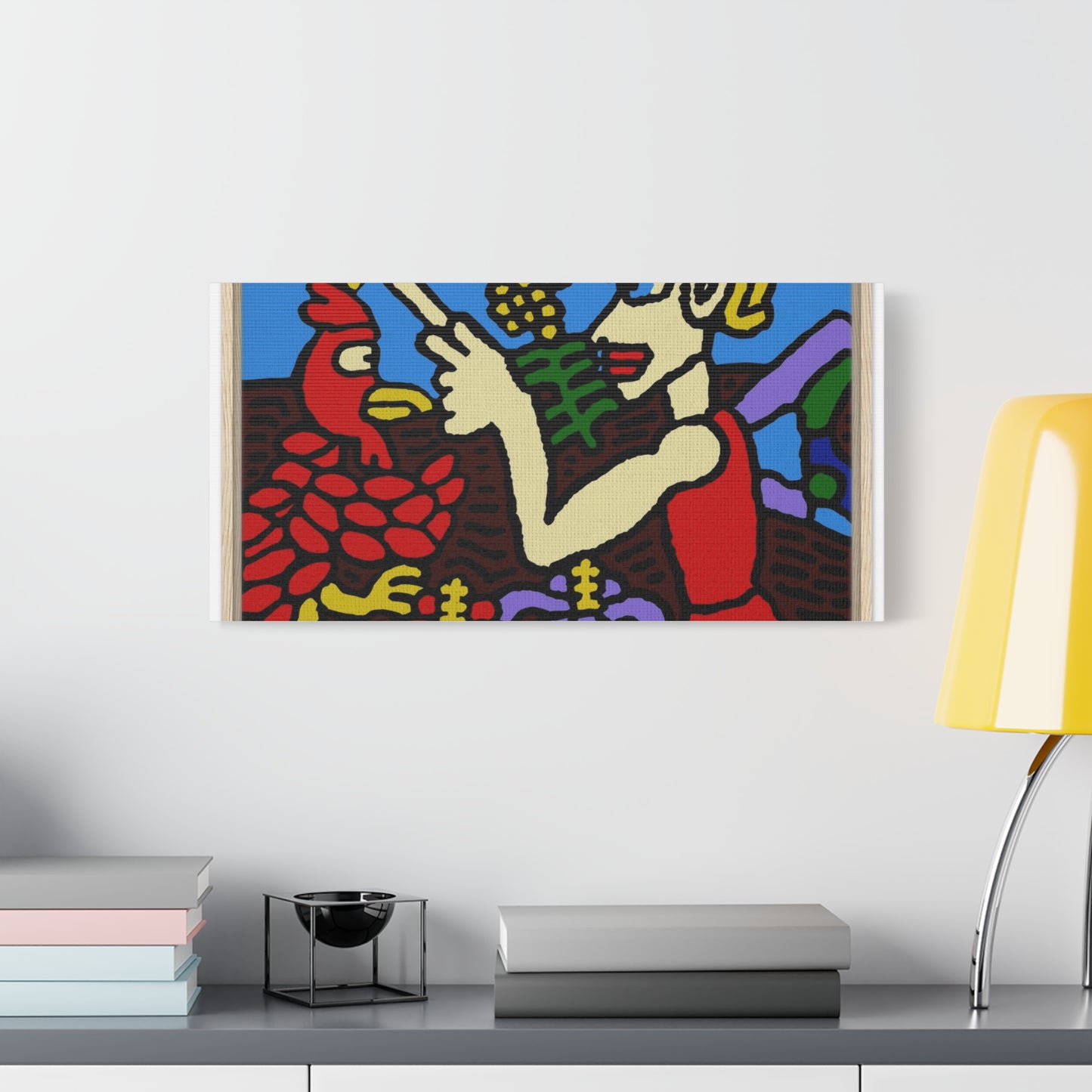 The hen gaining a blessing from a fairy Canvas (Large)
