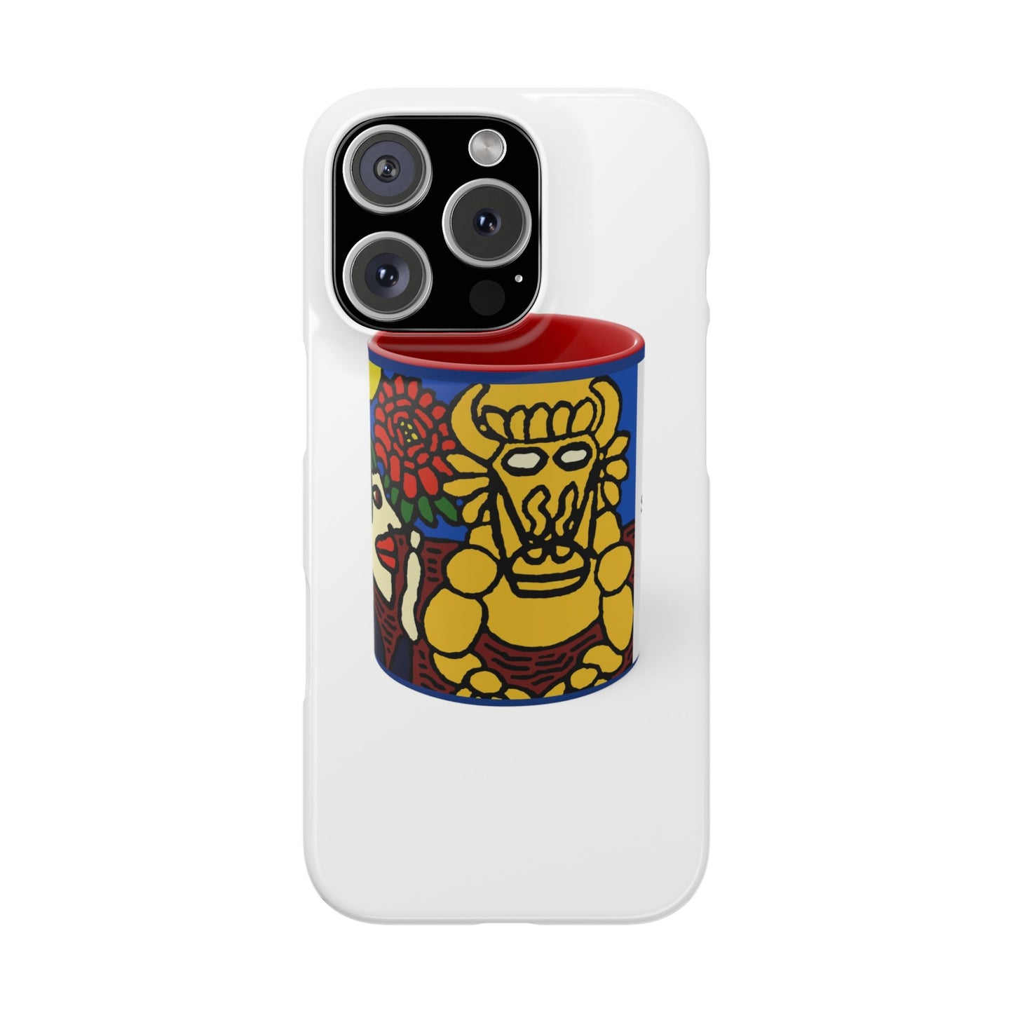 The warrior hailing the mighty golden dragon Slim Phone Case