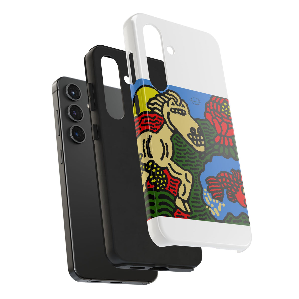Galloping carefree through life Tough Phone Case