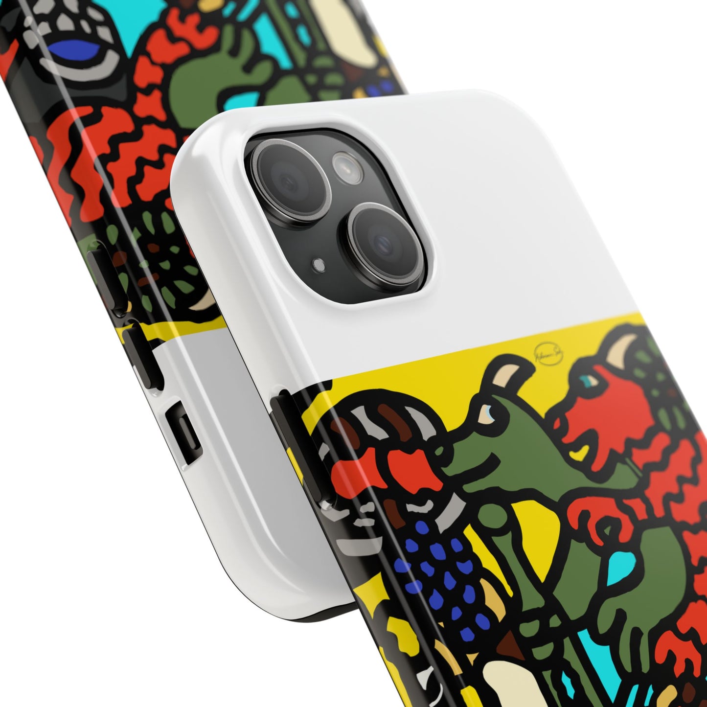 Two dragons enjoying a feast together Tough Phone Case