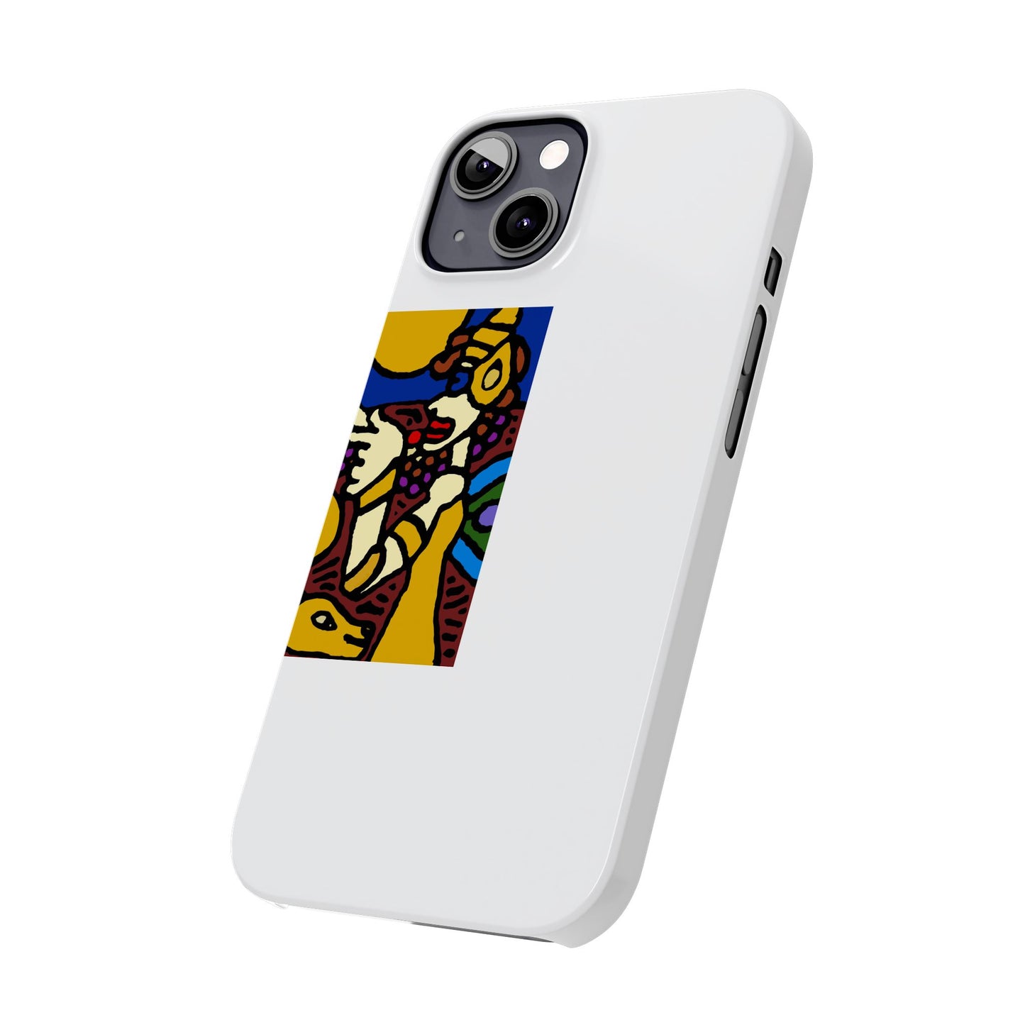 The golden snake being blessed by the fairy Slim Phone Case