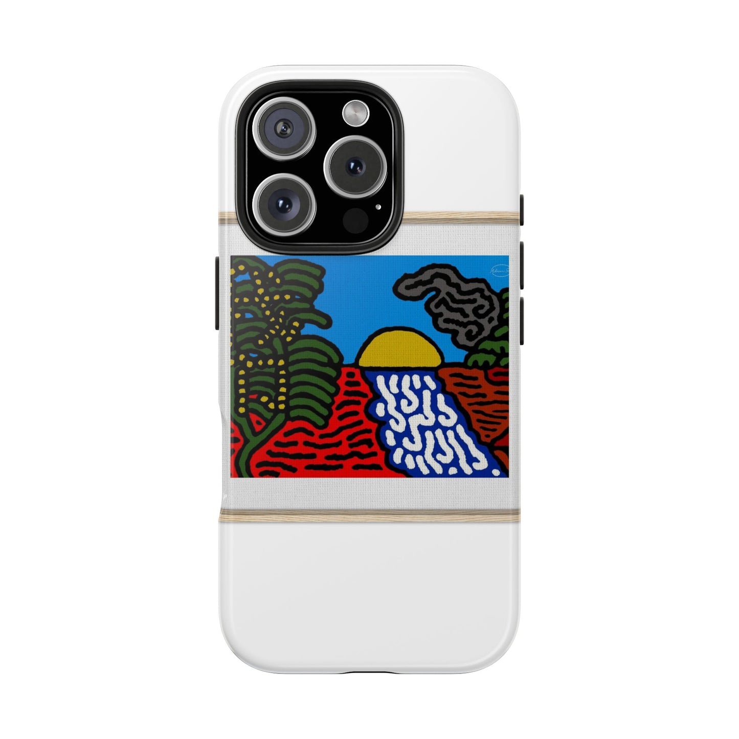 The river that joins the Australian wattle and Lebanese cedar tree in friendship Tough Phone Case