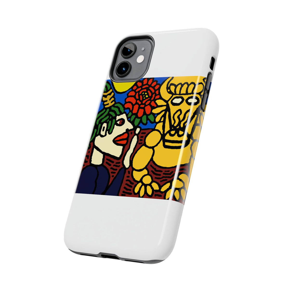 The warrior hailing the mighty golden dragon Tough Phone Case