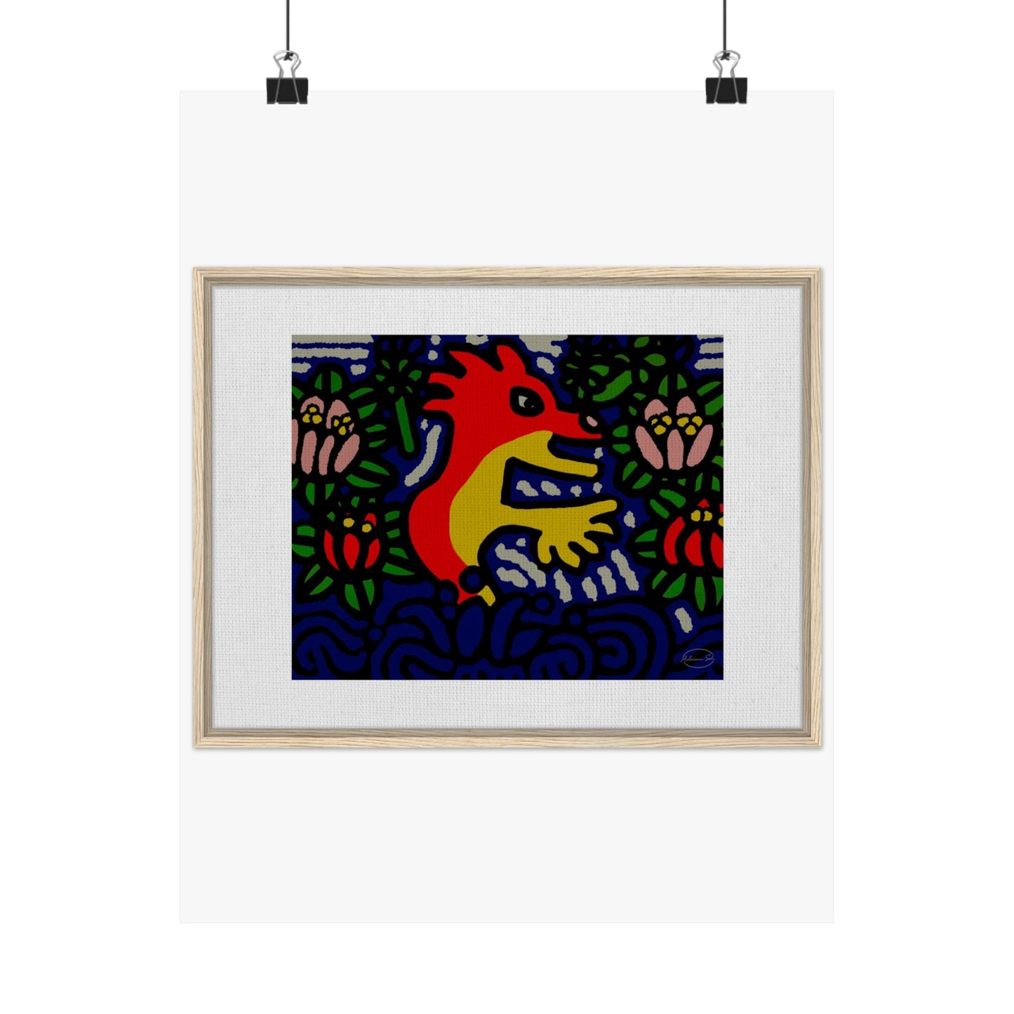 Breaking through the surface of a lotus pond Matte Poster Vertical (Small)