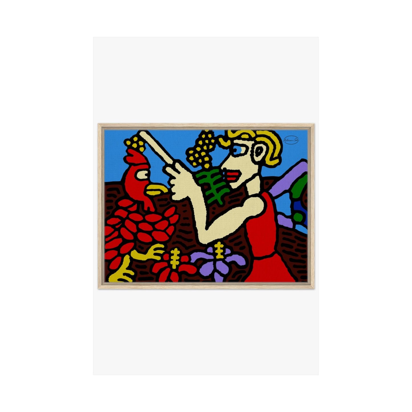The hen gaining a blessing from a fairy Matte Poster Vertical (Small)