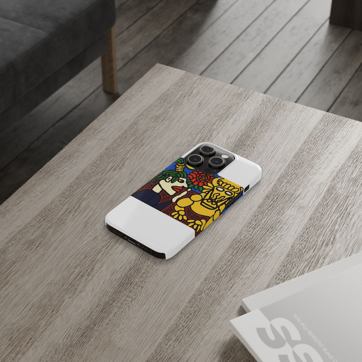 The warrior hailing the mighty golden dragon Slim Phone Case