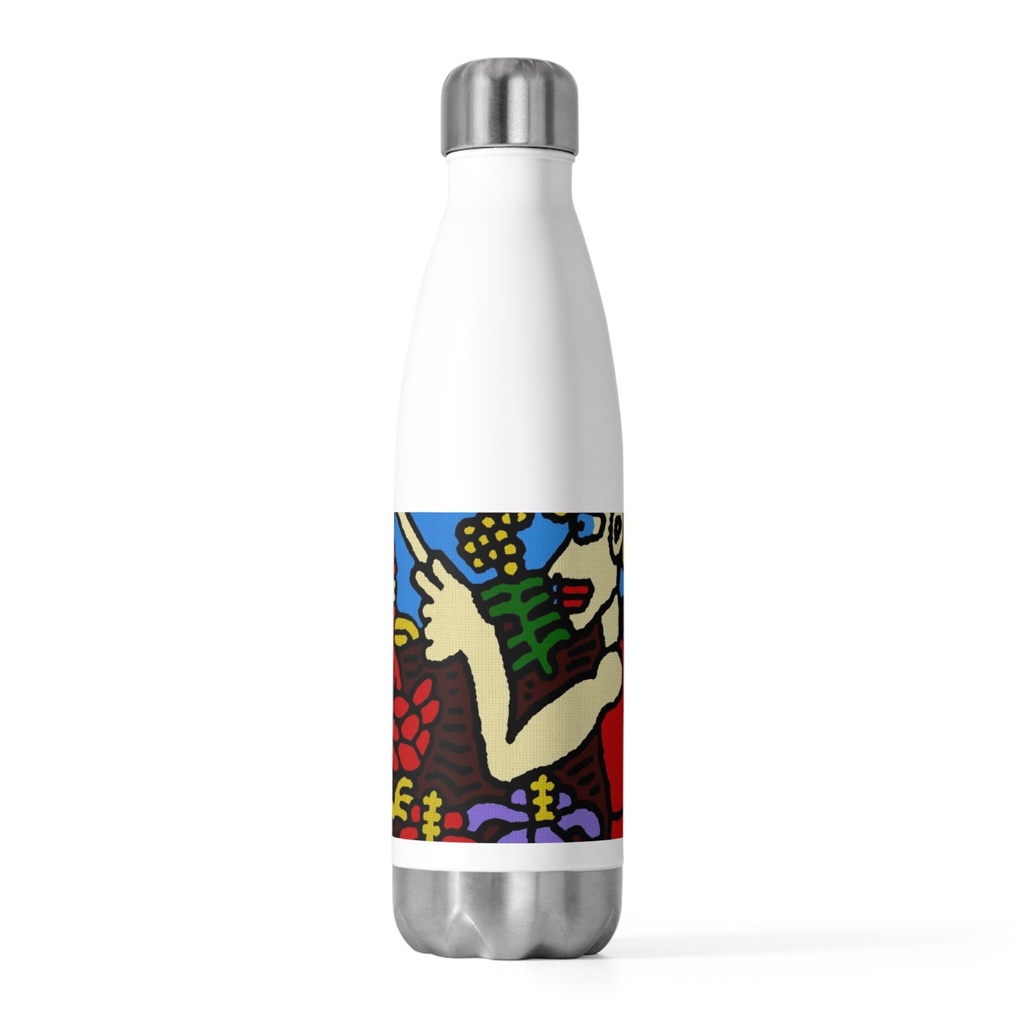 The hen gaining a blessing from a fairy Stainless Steel Water Bottle