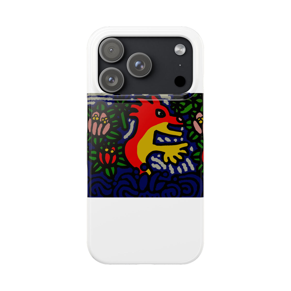 Breaking through the surface of a lotus pond Slim Phone Case