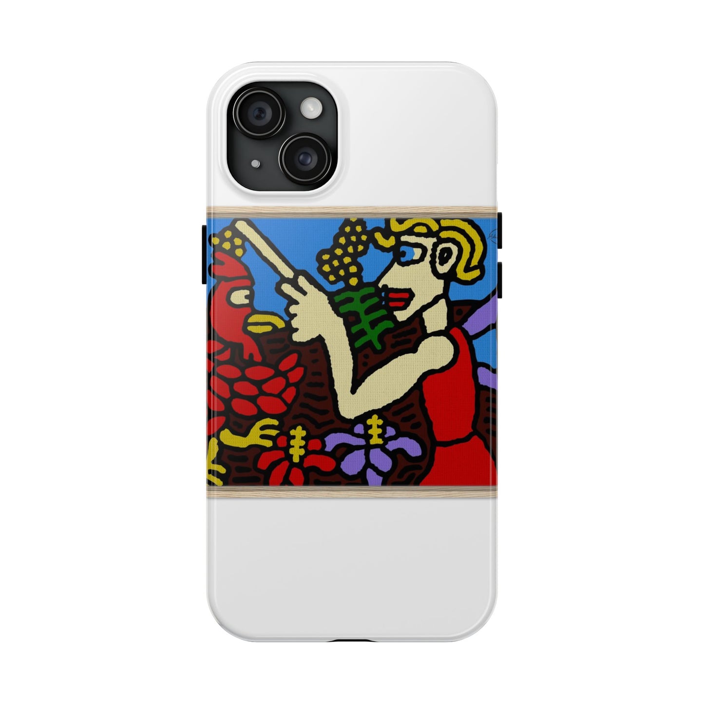 The hen gaining a blessing from a fairy Tough Phone Case