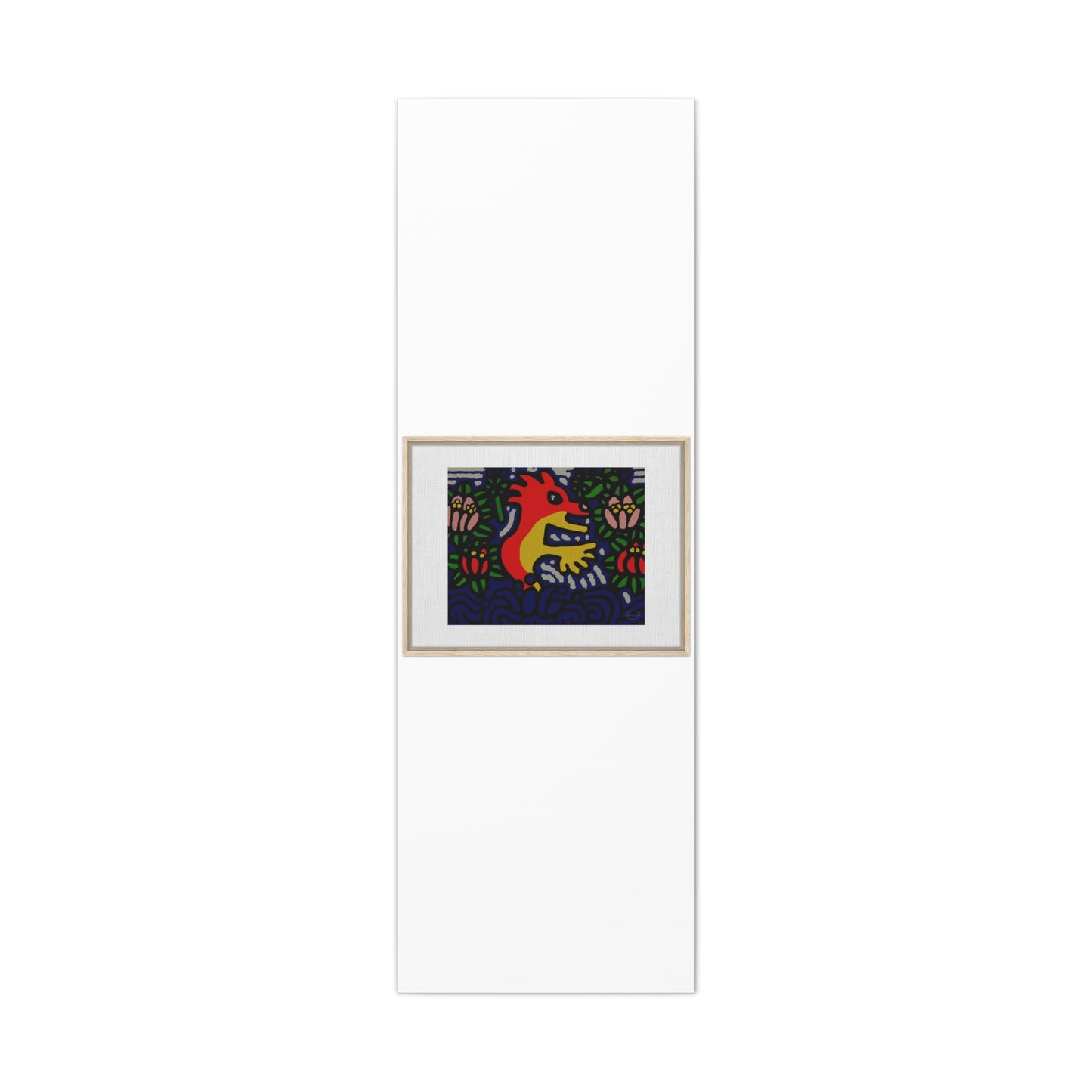 Breaking through the surface of a lotus pond Canvas (Large)