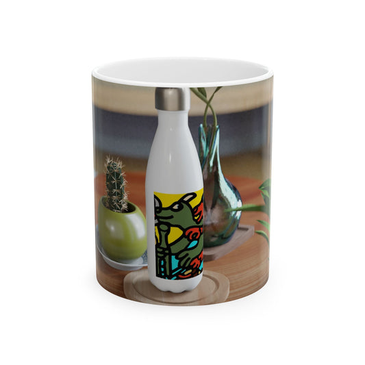 Two dragons enjoying a feast together Ceramic Mug