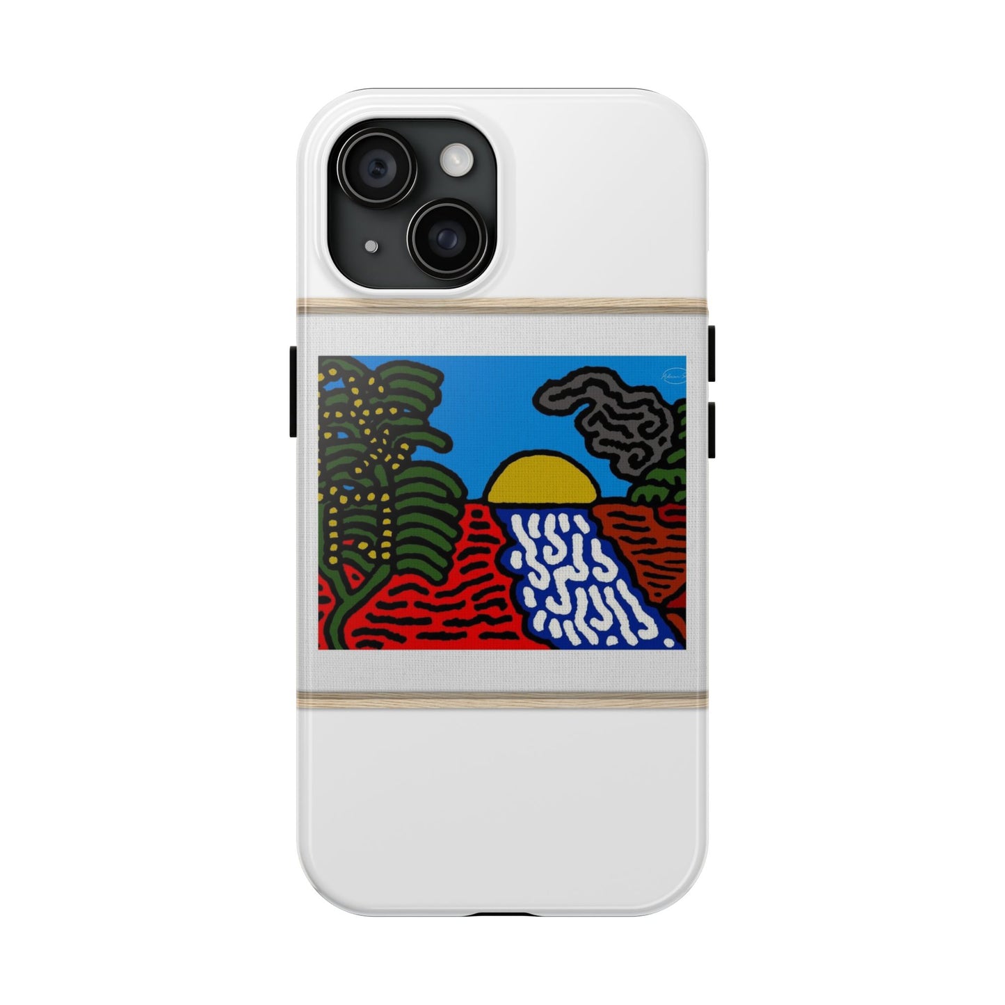 The river that joins the Australian wattle and Lebanese cedar tree in friendship Tough Phone Case