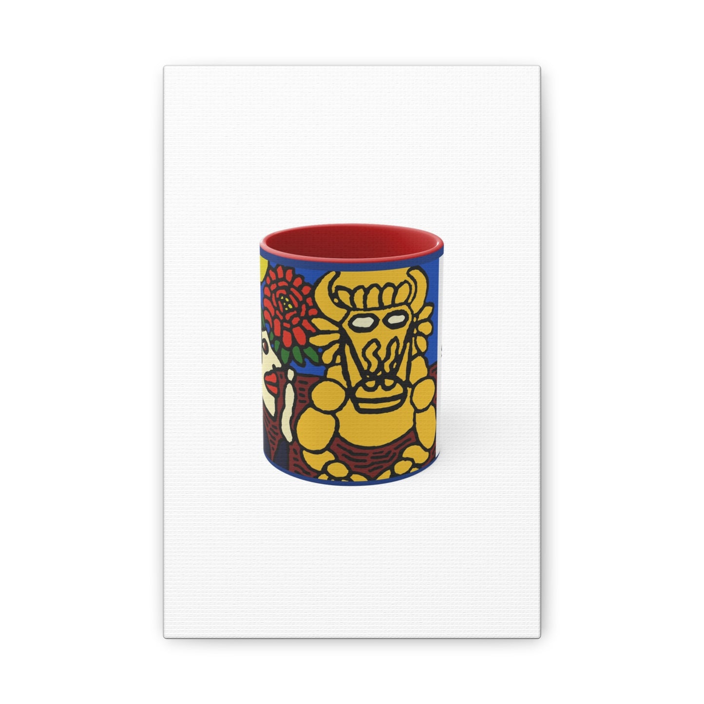 The warrior hailing the mighty golden dragon Canvas (Small)